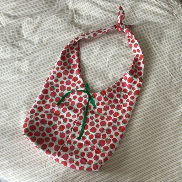Raspberry handmade tote - Picture 5 of 5
